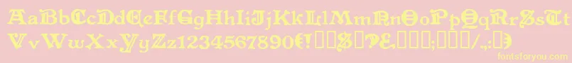 Levelfourteendruid Font – Yellow Fonts on Pink Background