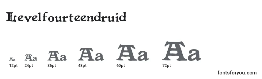 Levelfourteendruid Font Sizes