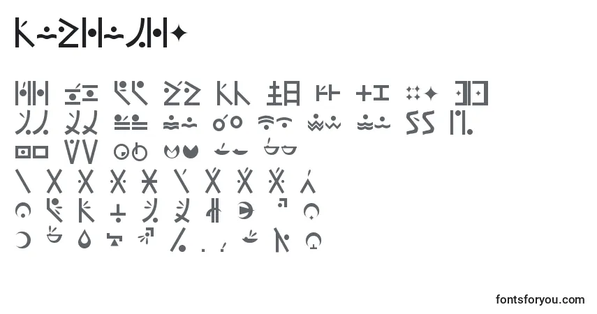 Schriftart Endankai – Alphabet, Zahlen, spezielle Symbole