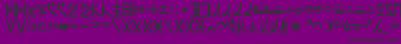 Endankai-Schriftart – Schwarze Schriften auf violettem Hintergrund