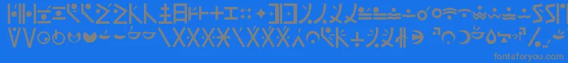 フォントEndankai – 青い背景に灰色の文字