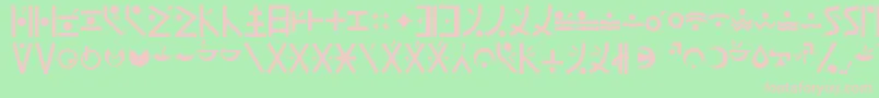Endankai Font – Pink Fonts on Green Background