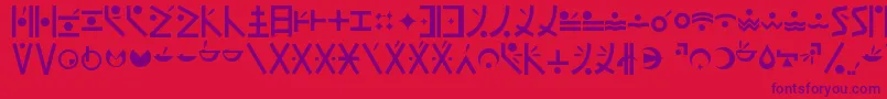 Endankai Font – Purple Fonts on Red Background