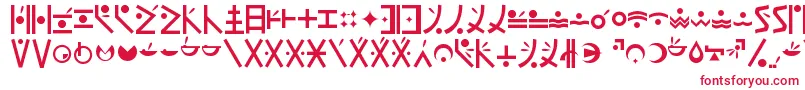 フォントEndankai – 赤い文字