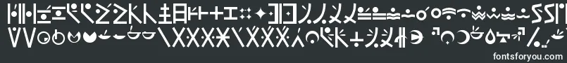 Шрифт Endankai – белые шрифты на чёрном фоне