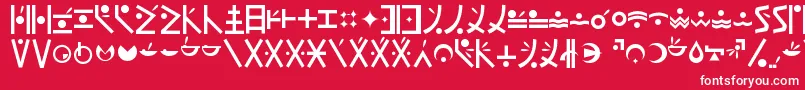 フォントEndankai – 赤い背景に白い文字