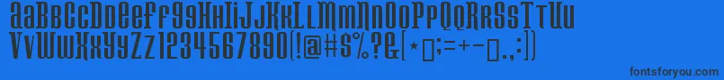 Konspiracy Font – Black Fonts on Blue Background