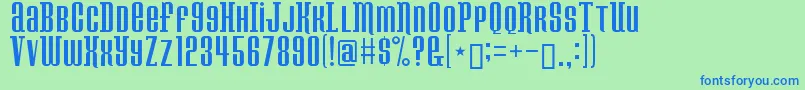 Konspiracy Font – Blue Fonts on Green Background