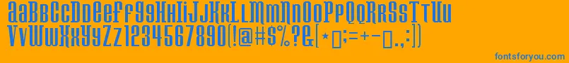 Konspiracy Font – Blue Fonts on Orange Background