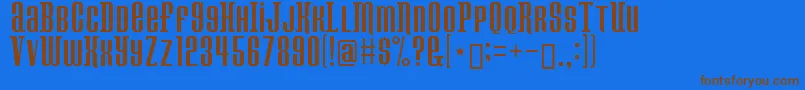 Konspiracy Font – Brown Fonts on Blue Background