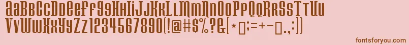 Konspiracy Font – Brown Fonts on Pink Background