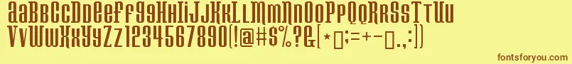Konspiracy Font – Brown Fonts on Yellow Background