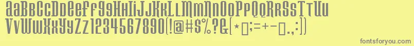 Konspiracy Font – Gray Fonts on Yellow Background