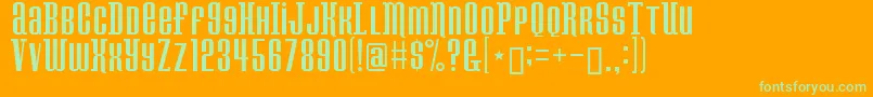 Konspiracy Font – Green Fonts on Orange Background