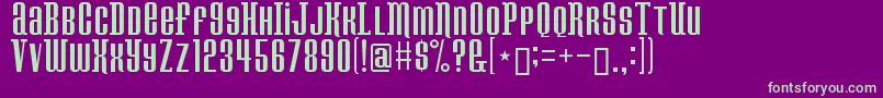 Konspiracy Font – Green Fonts on Purple Background