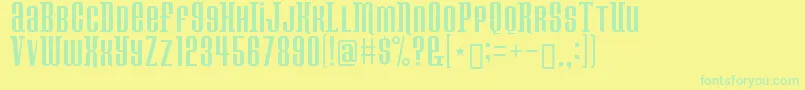 Konspiracy Font – Green Fonts on Yellow Background