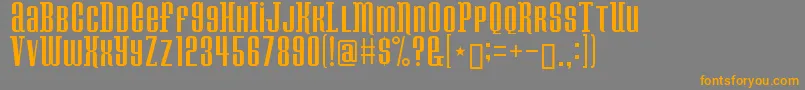 Konspiracy Font – Orange Fonts on Gray Background