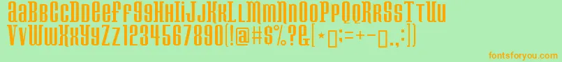 Konspiracy Font – Orange Fonts on Green Background