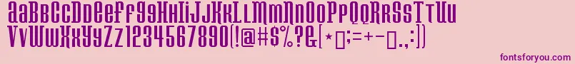 Konspiracy Font – Purple Fonts on Pink Background