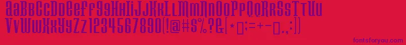 Konspiracy Font – Purple Fonts on Red Background