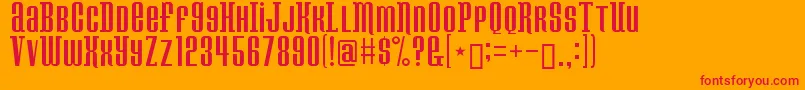 Konspiracy Font – Red Fonts on Orange Background
