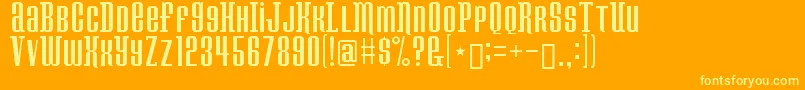 Konspiracy Font – Yellow Fonts on Orange Background
