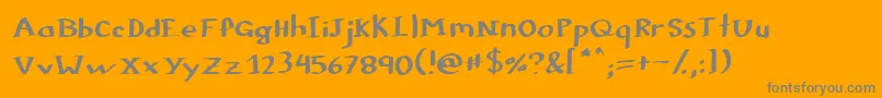 fuente ColophonDbz – Fuentes Grises Sobre Fondo Naranja