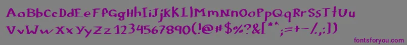 Шрифт ColophonDbz – фиолетовые шрифты на сером фоне