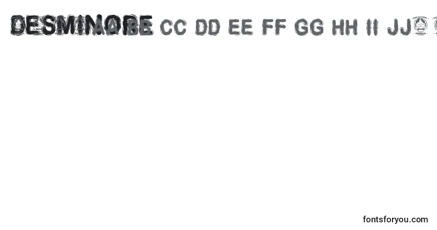Шрифт Desminore (116919) – алфавит, цифры, специальные символы