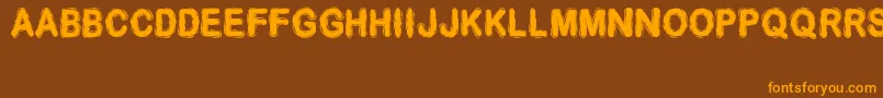 Desminore Font – Orange Fonts on Brown Background