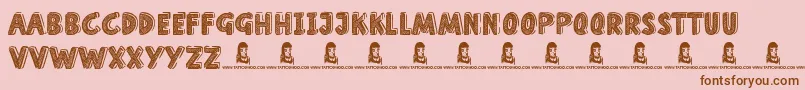 HomeSchool Font – Brown Fonts on Pink Background