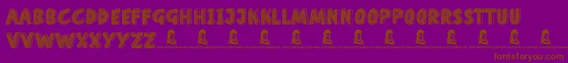 HomeSchool Font – Brown Fonts on Purple Background