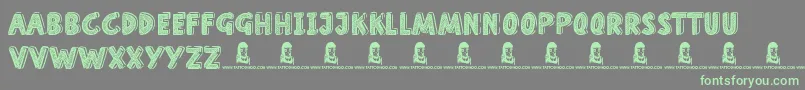 HomeSchool Font – Green Fonts on Gray Background