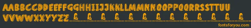 HomeSchool Font – Orange Fonts on Black Background