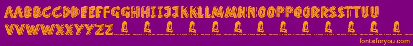 HomeSchool Font – Orange Fonts on Purple Background
