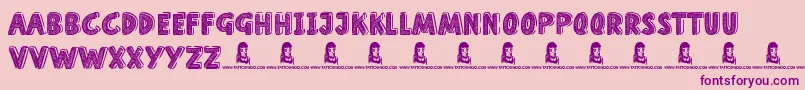 HomeSchool Font – Purple Fonts on Pink Background