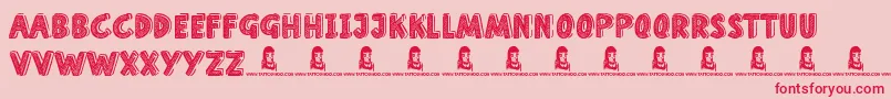 HomeSchool Font – Red Fonts on Pink Background