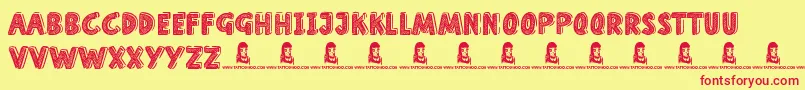 HomeSchool Font – Red Fonts on Yellow Background