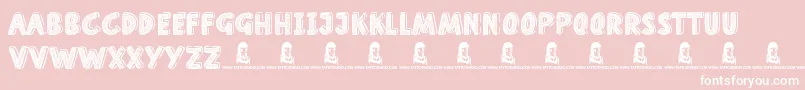 HomeSchool Font – White Fonts on Pink Background