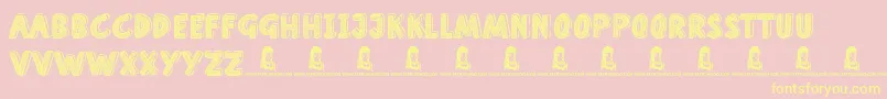 HomeSchool Font – Yellow Fonts on Pink Background