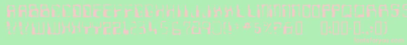 Ninteen7 Font – Pink Fonts on Green Background