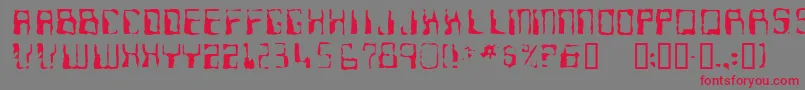 Ninteen7 Font – Red Fonts on Gray Background