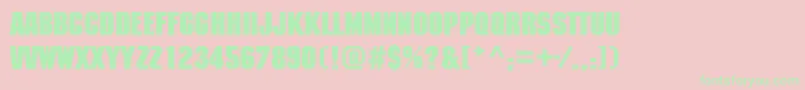 Mcn85C Font – Green Fonts on Pink Background