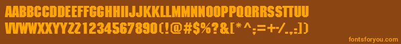 Mcn85C Font – Orange Fonts on Brown Background