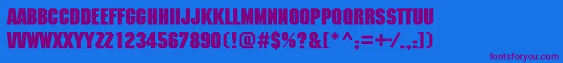 Mcn85C Font – Purple Fonts on Blue Background