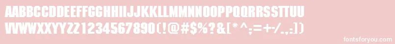 Mcn85C Font – White Fonts on Pink Background