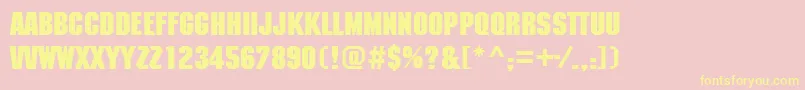 Mcn85C Font – Yellow Fonts on Pink Background