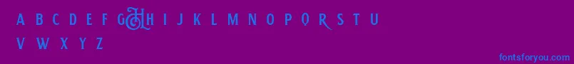 HemeraIiDemo Font – Blue Fonts on Purple Background