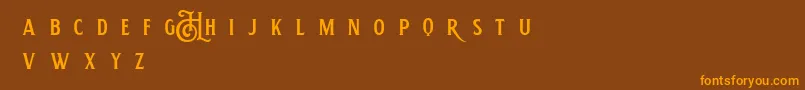 HemeraIiDemo Font – Orange Fonts on Brown Background