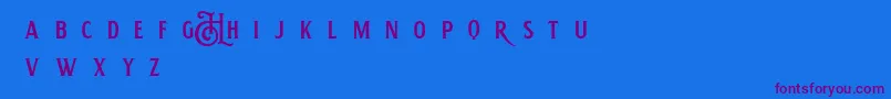 HemeraIiDemo Font – Purple Fonts on Blue Background